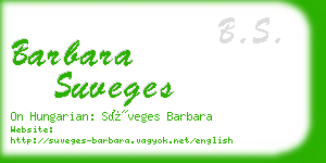 barbara suveges business card
