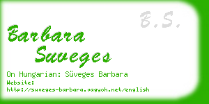 barbara suveges business card